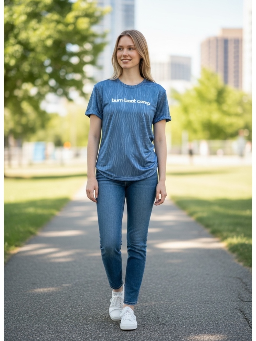 Burn Boot Camp Blue Performance T-Shirt #1721
